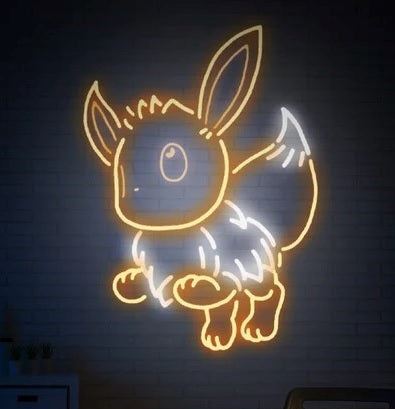 Eevee Kawaii Pokemon Neon Sign, LED Light