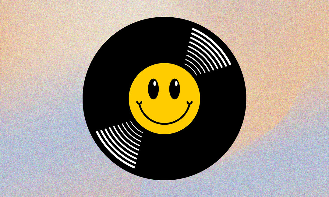 Vinyl Happy Flag