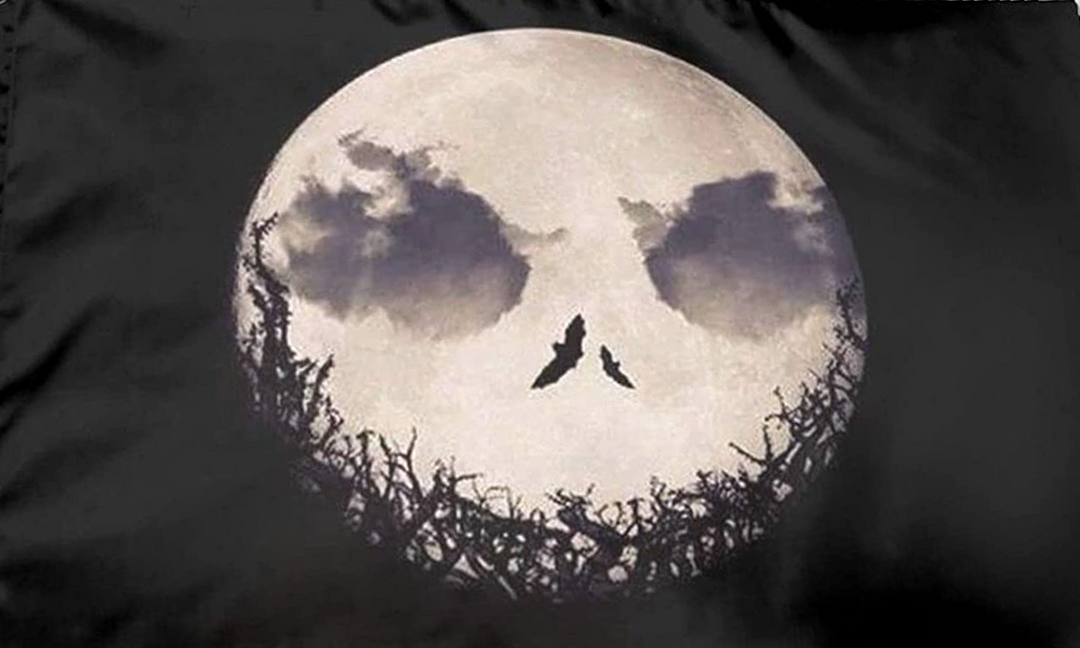 Skellington Moon Flag