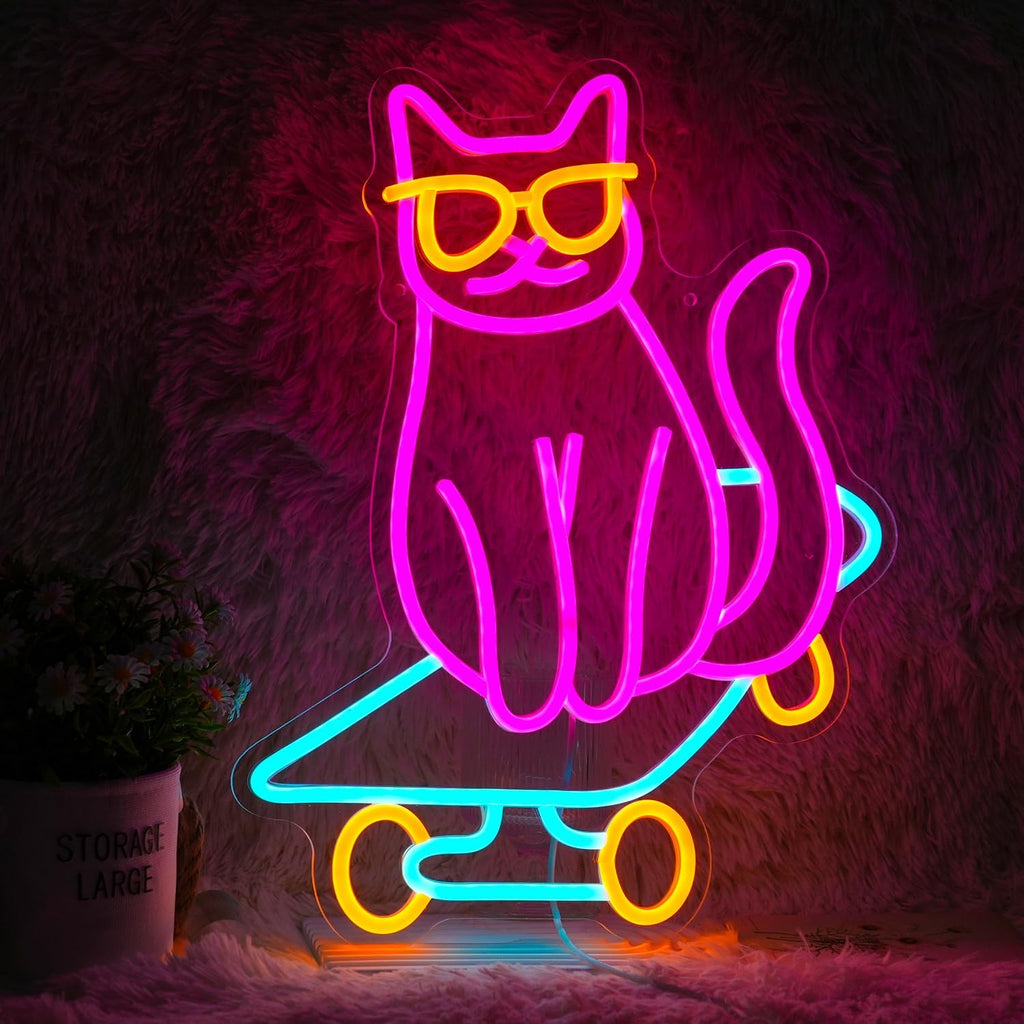 Cat Skate Neon