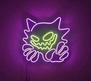 Led Purple Ghost Neon Sign For Halloween Anime Neon Sign - Temu