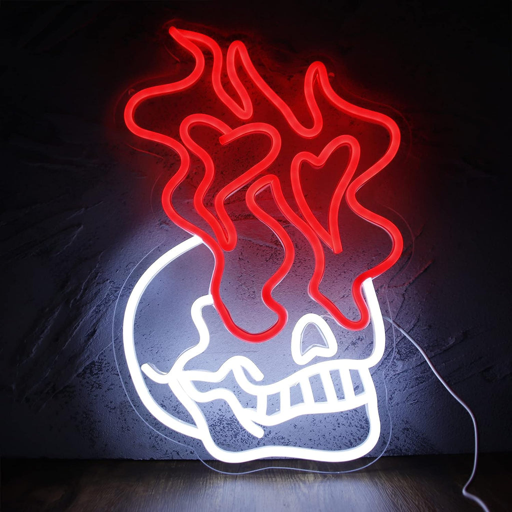 Skull Flame Neon
