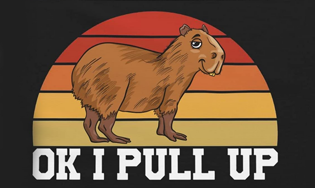 Capybaras Pull Up Flag