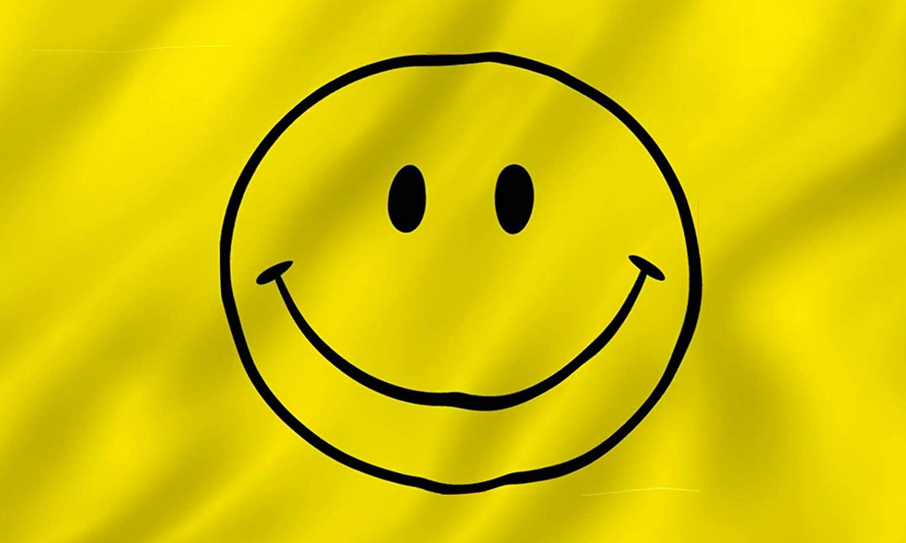 Happy Face Yellow Flag