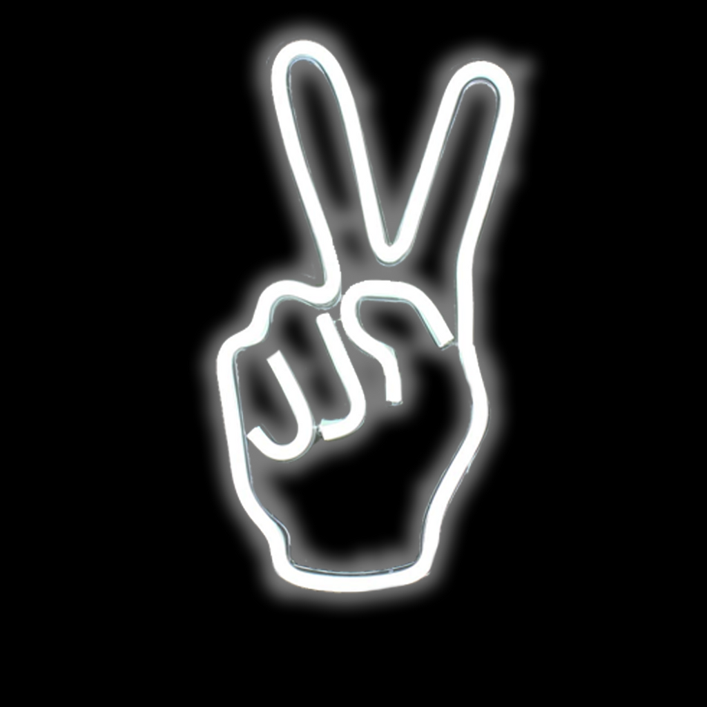Peace Sign Neon