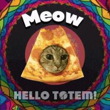 Pizza Cat Meow Graphics