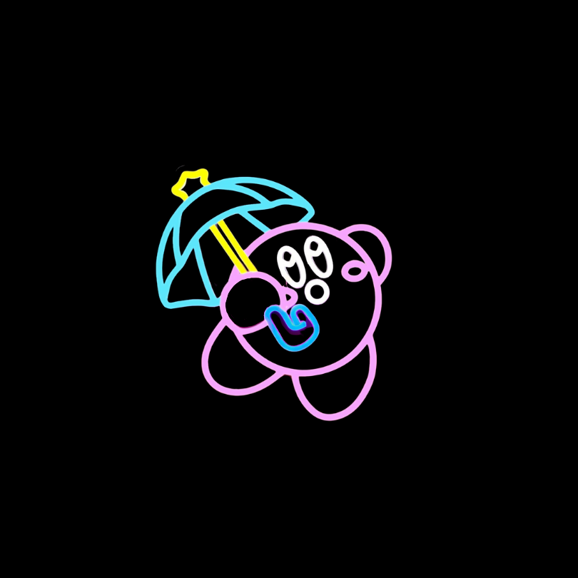 Kirby Umbrella Neon